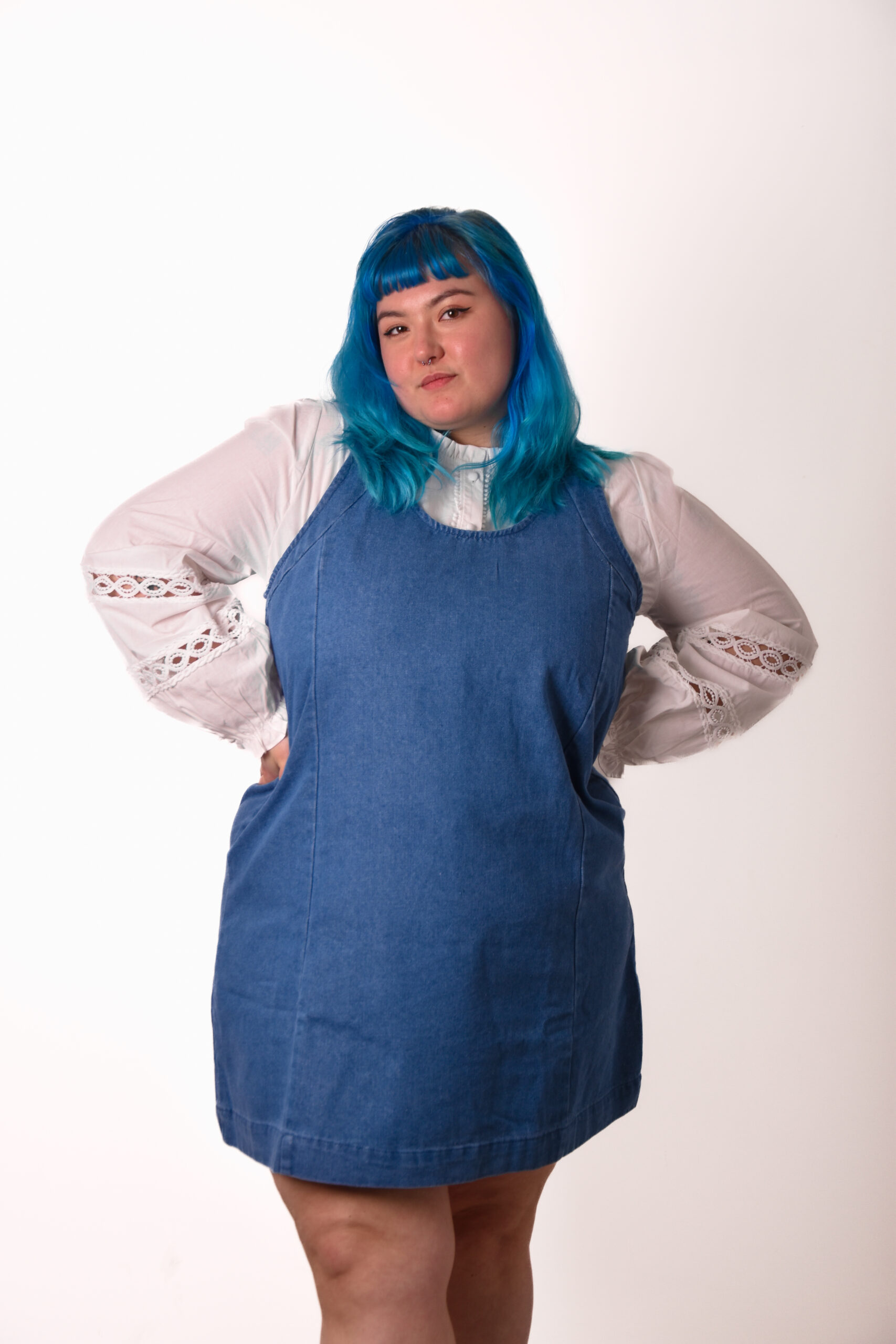 Robe salopette en jeans