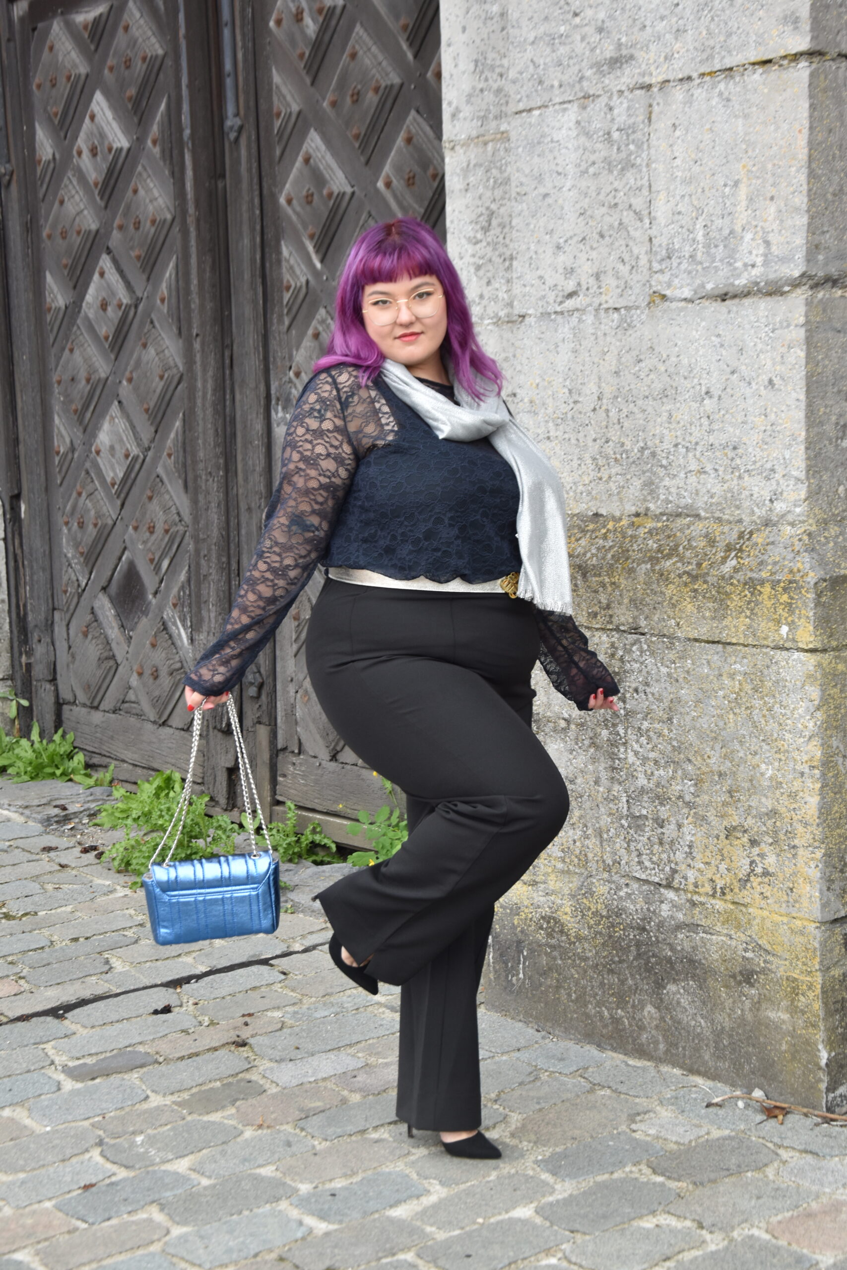 Haut en dentelle Jade – Marine