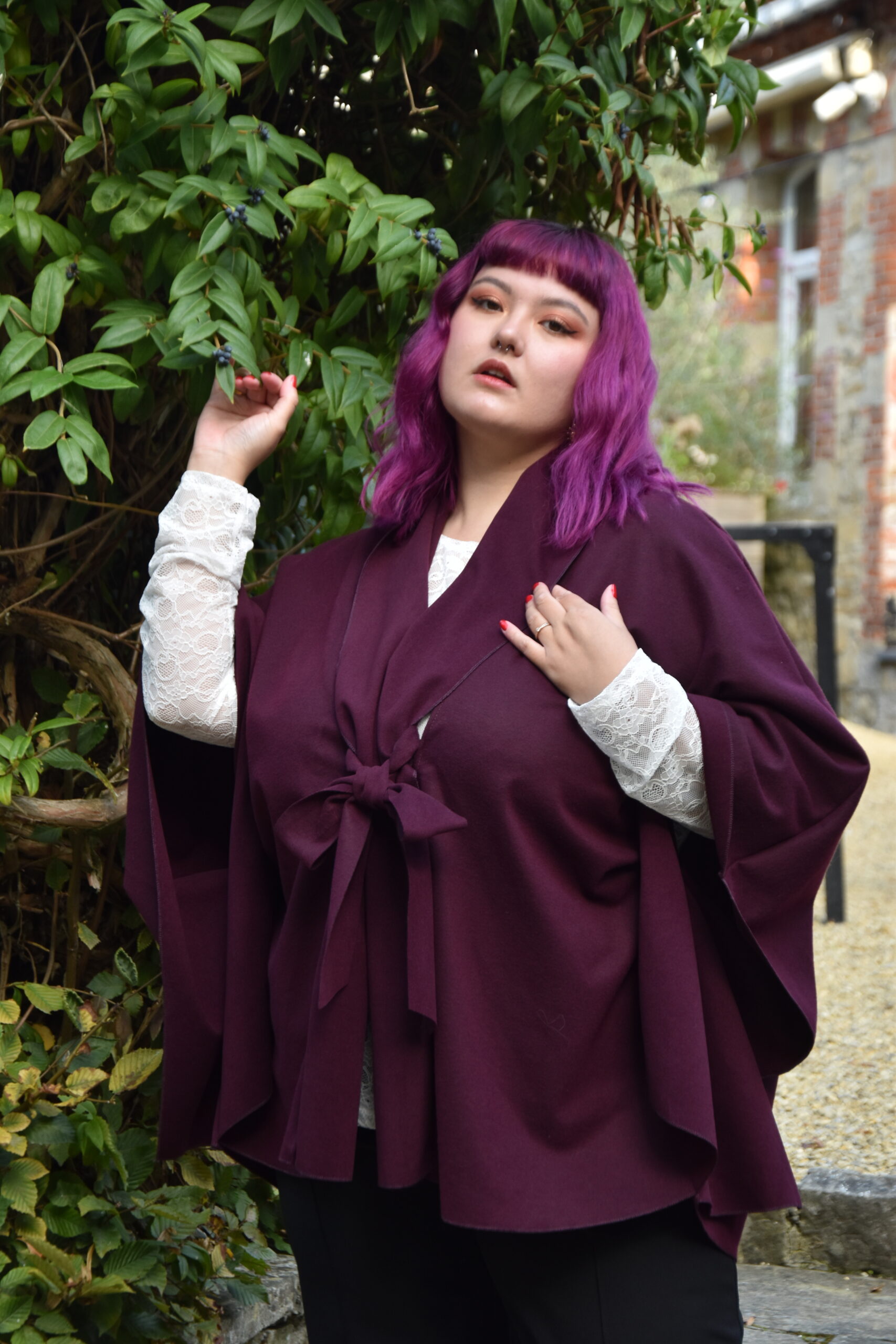 Poncho Dahlia – Aubergine